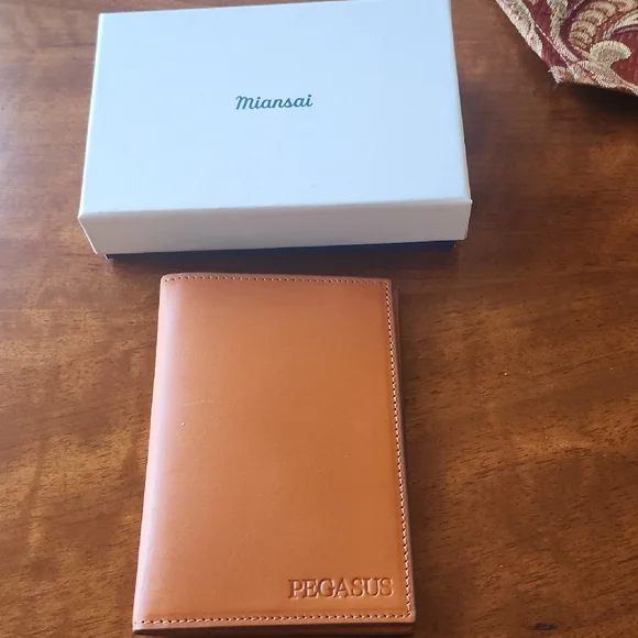 Miansai Brown Leather Card Holder - Picture 1 of 3